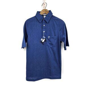 Vtg Deadstock Munsingwear Polo Golf Shirt Mens S Navy Blue USA New
